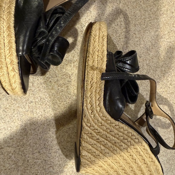 Valentino Garavani Black Espadrille Wedges - Picture 7 of 9